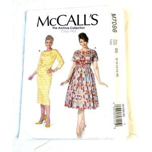 McCalls 7086 Retro 60s Vintage Archive Dress Pattern Sz 8-16 Uncut Housewife